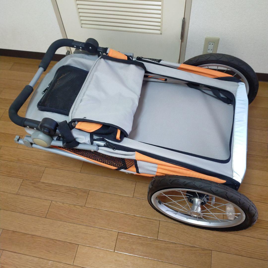犬用ペットカート オレンジとグレー