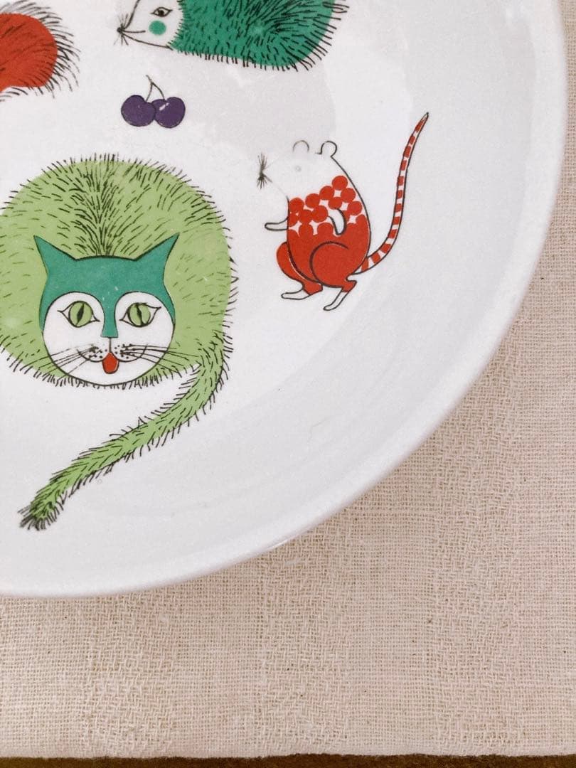 フィンランドヴィンテージ　ARABIA Nooan Arkkiシリーズ　深皿