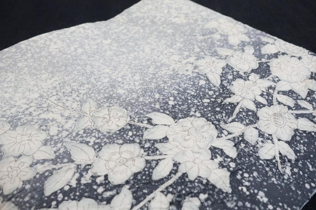 ★専用★未使用品 袋帯 藍鉄色濃淡 絞り紬地 4m36cm 六通 フォーマル正絹