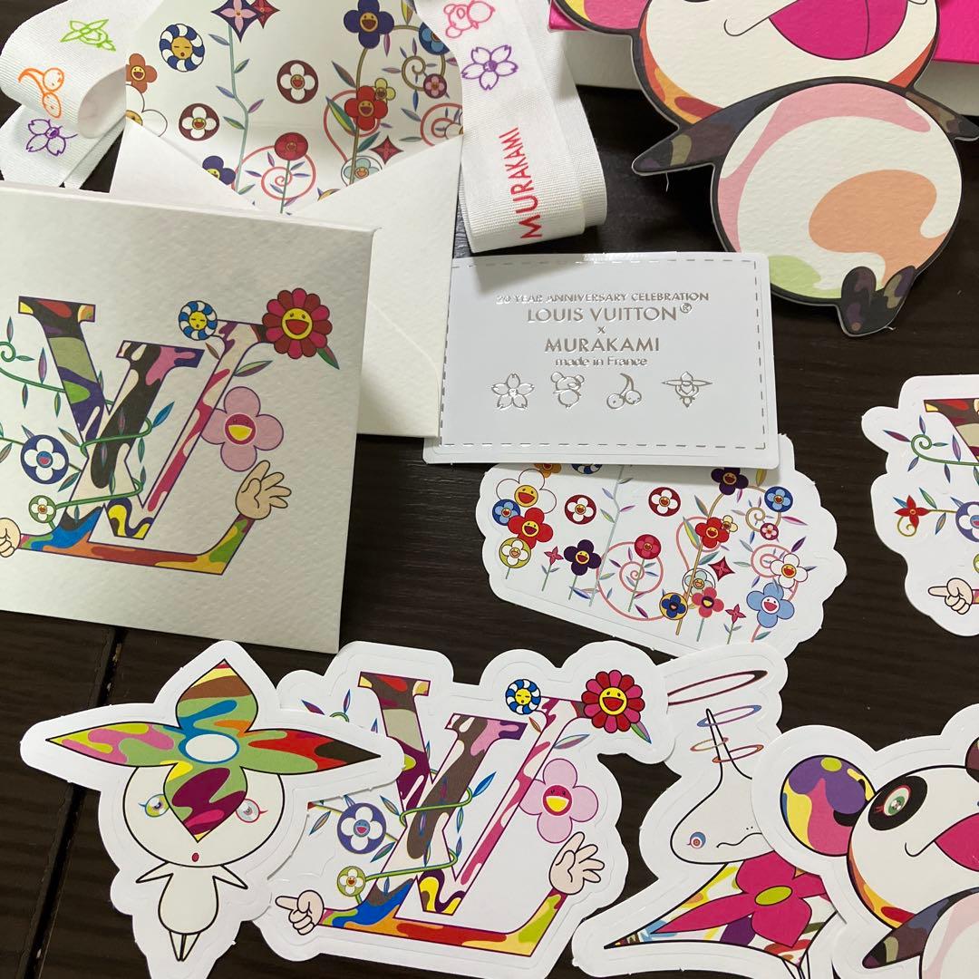 LOUIS VUITTON ルイヴィトン村上隆ステッカー2個セット紙袋ショッパー