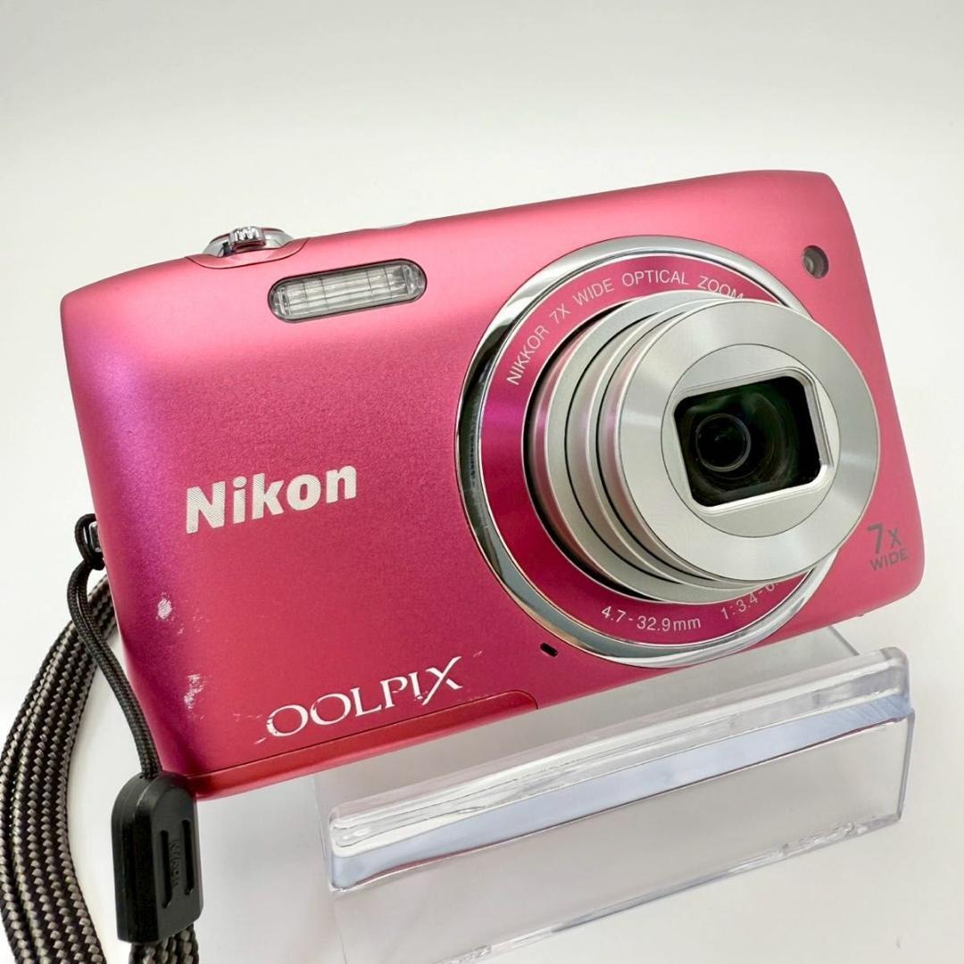 【動作OK】Nikon COOLPIX S3500 ピンク デジカメ 12-5
