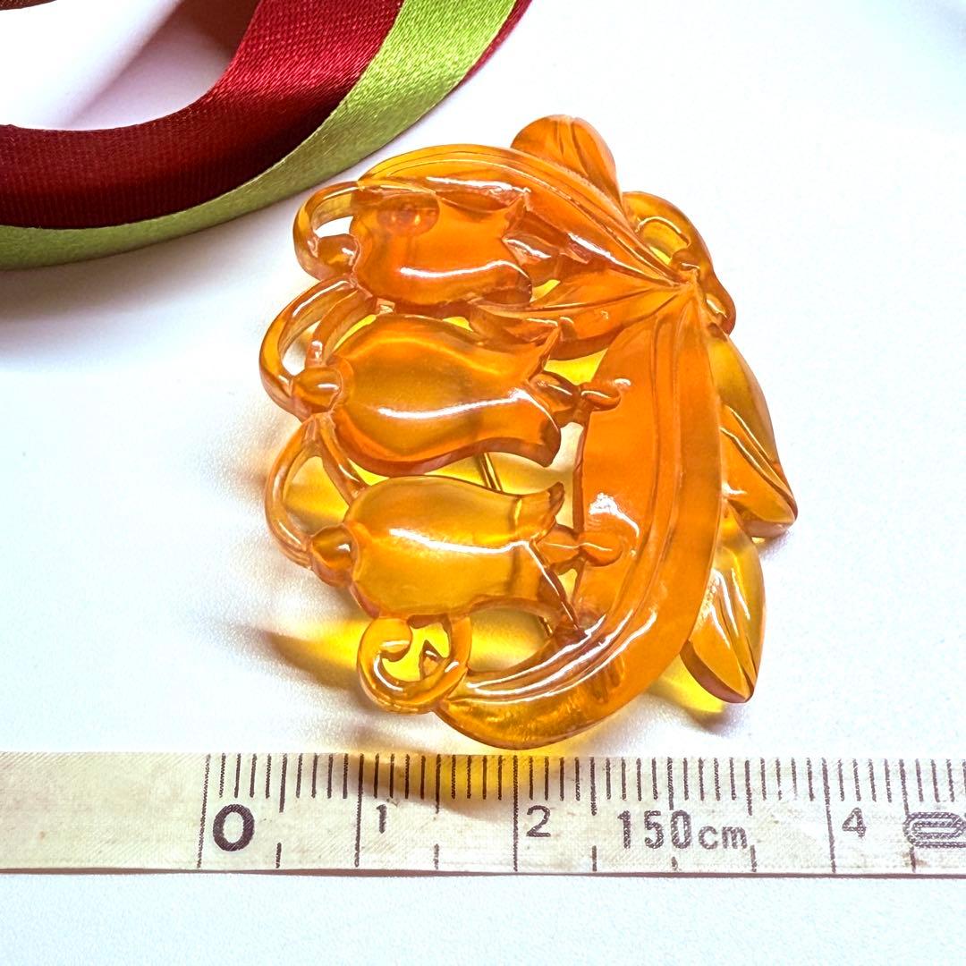 本鼈甲　べっ甲　白甲　ブローチ　約5.6g　ヴィンテージ1