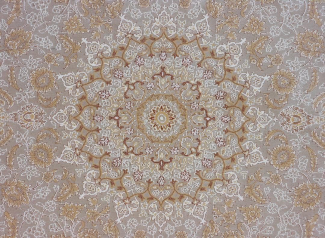 144万ノット！立体柄！本場イラン産 絨毯！ 約100×150cm-200631