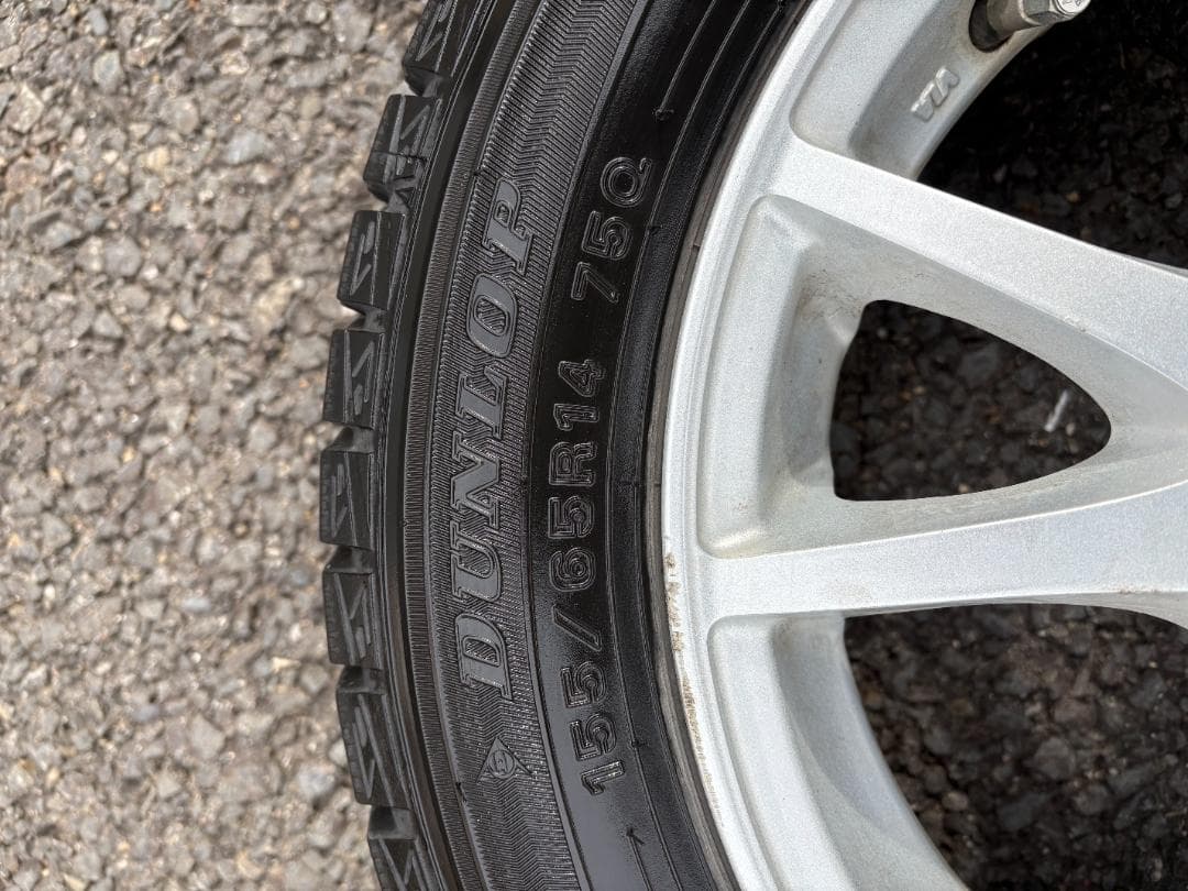 送料込み/14インチアルミ四本セット/軽自動車向け/タント、ムーヴ