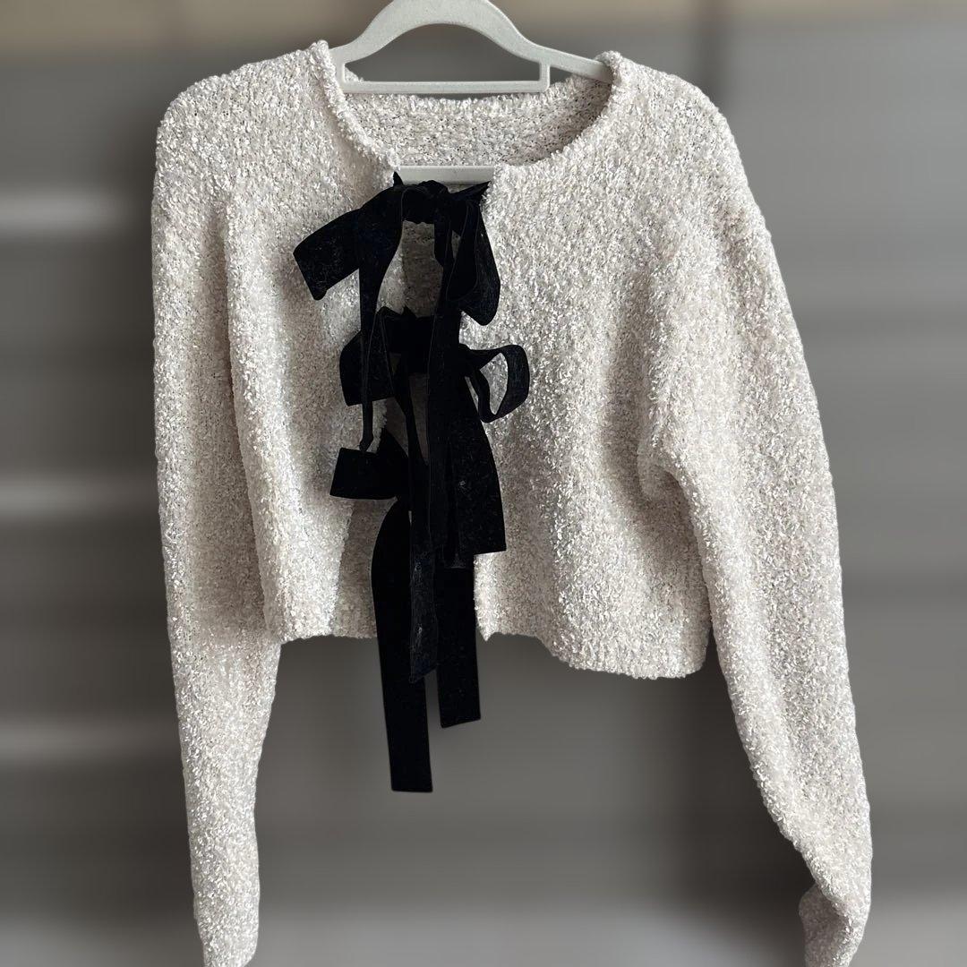 専用eimy フロントリボンニットトップス