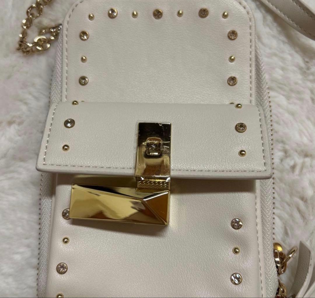 CELFORD 【リュタン】ビジュースタッズマルチショルダー　アイボリー