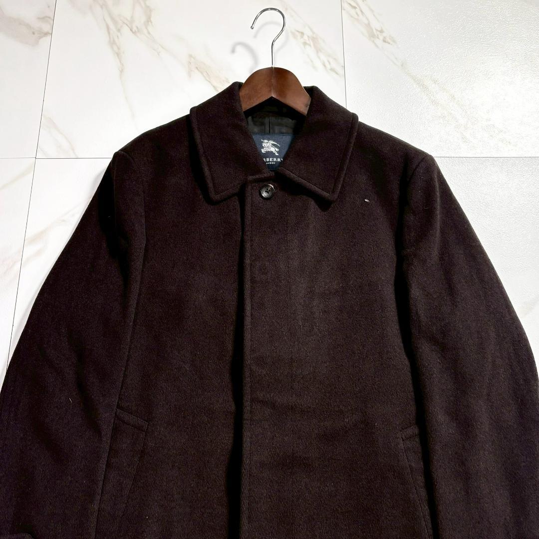 バーバリー ロンドン ステンカラーコート カシミヤ混 裏地シャドーチェック