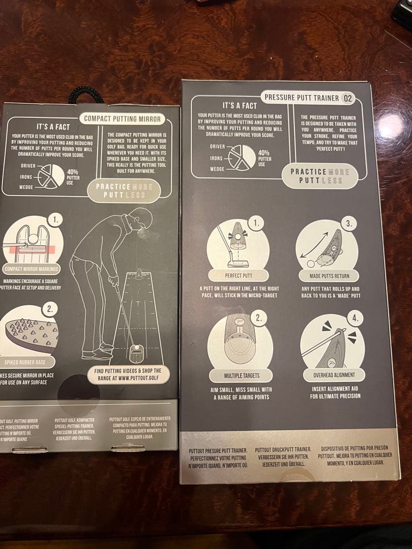 【クミコ】プレミアムプレッシャーパットトレーナー、パッティングミラー