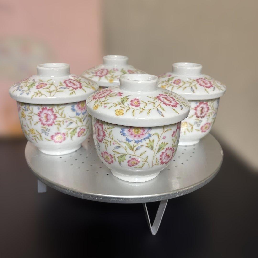 EJIRY エジリー　蒸し兼用鍋　蒸し茶碗付き　ほうろう　24cm レトロ