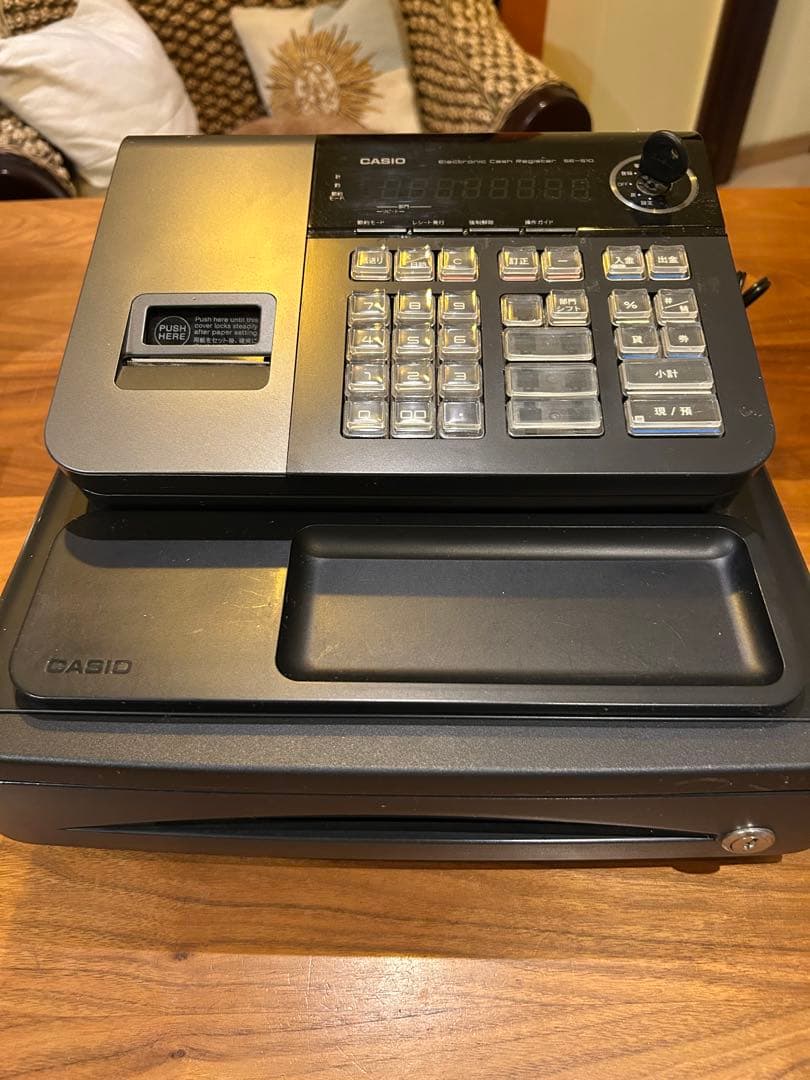 カシオ　レジスター　SE-10 黒(ブラック) 説明書、ロール4個付き‼︎