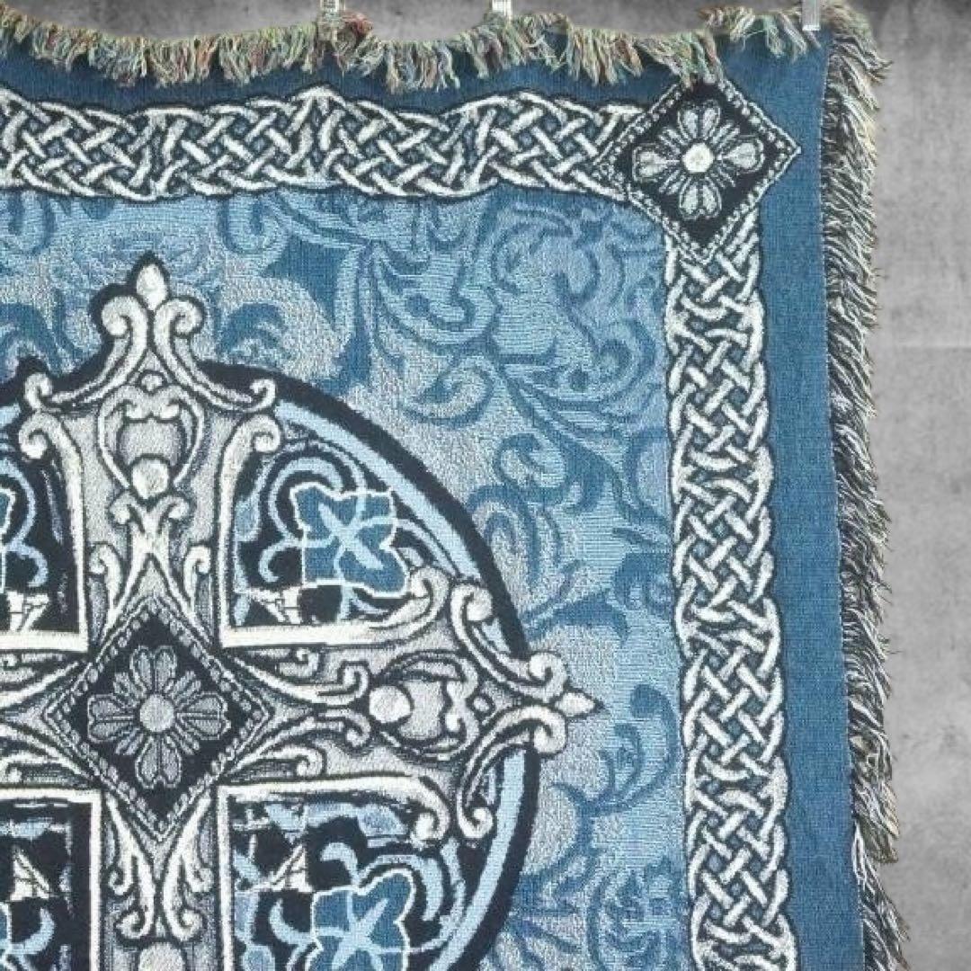 BNLV ラグ ブランケット ビンテージ 十字架 クロス ブランケット マット