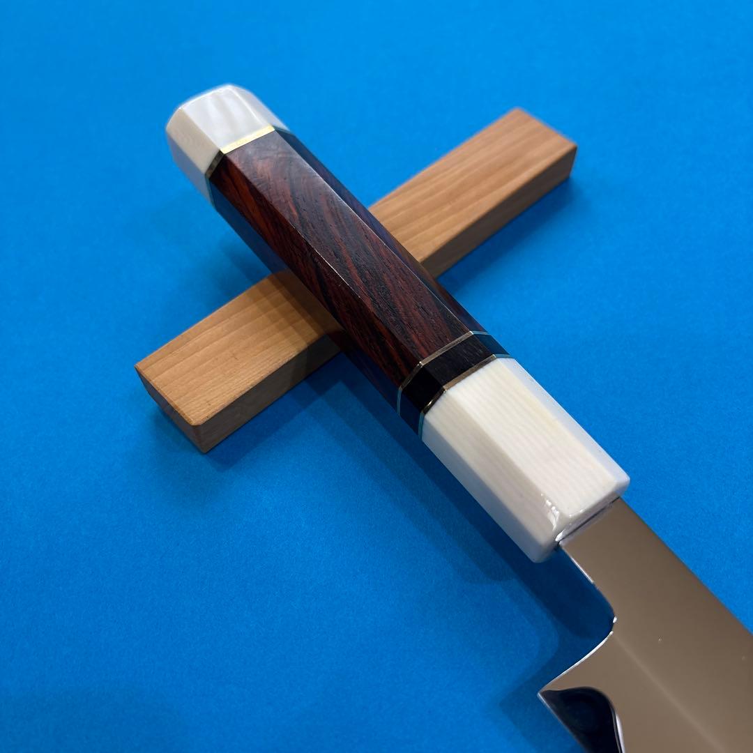 切付け柳　V10全鋼鏡面仕上げ 花梨と人造大理石の柄