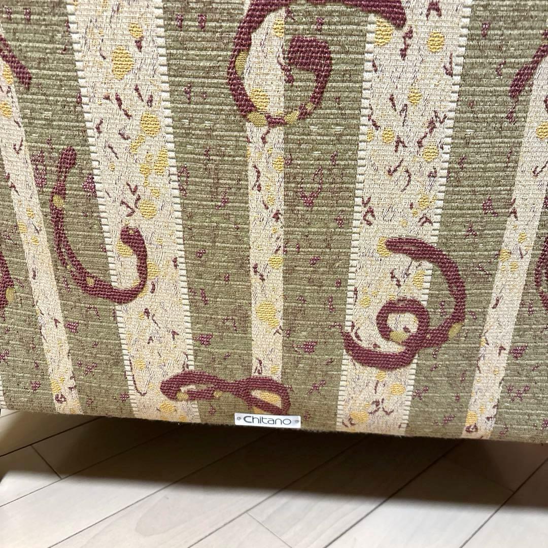 【3connkichi】木製ストライプ模様　１人掛けソファ