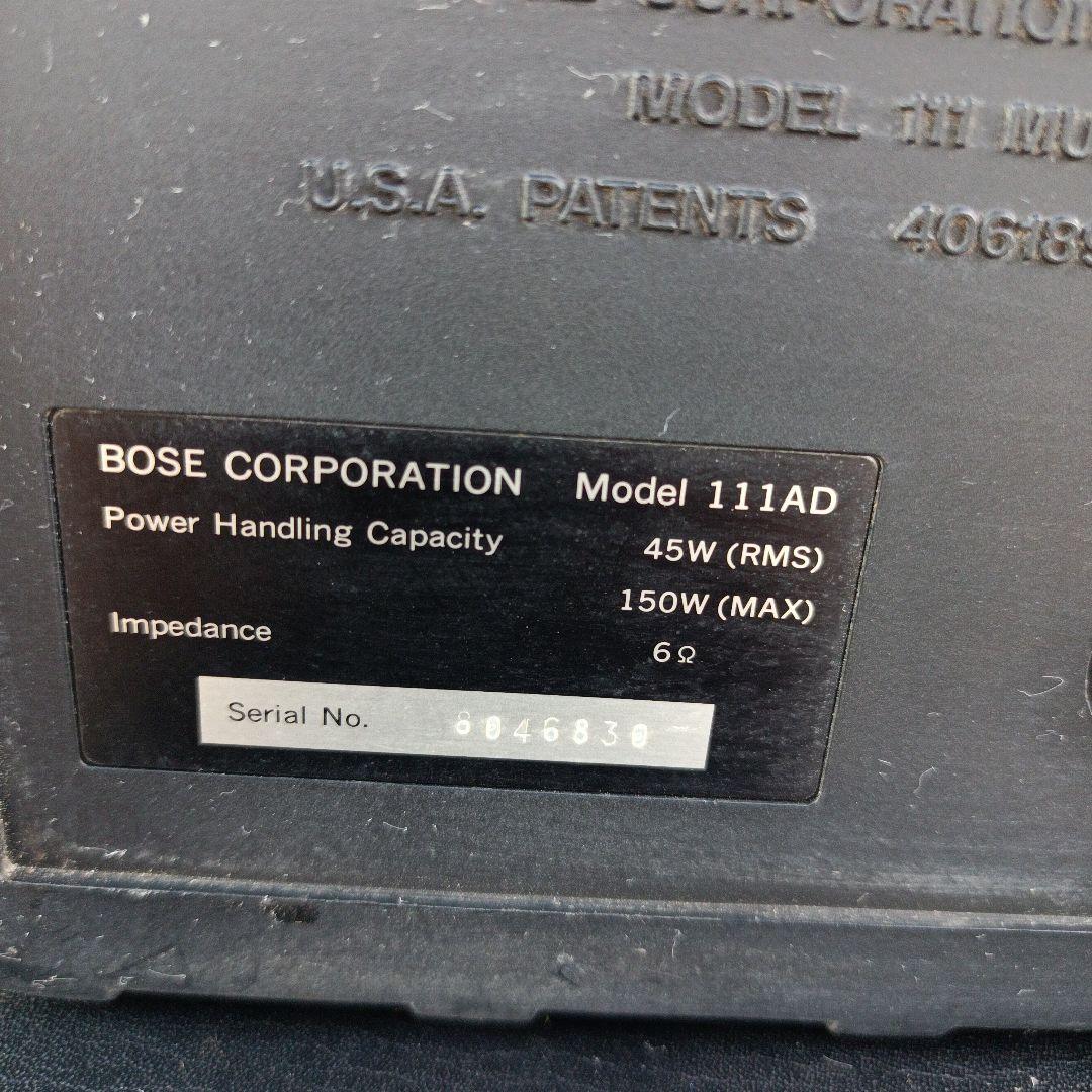 BOSE 111ADスピーカーペア　 ボックス型 ブラック