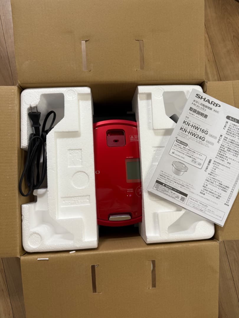 ヘルシオ 未使用 SHARP KN-HW24G-R 電気圧力鍋 レッド
