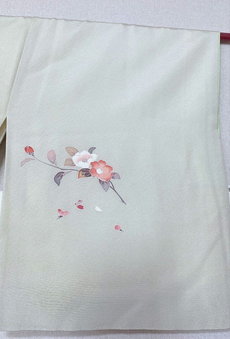 正絹　訪問着　薄緑色 結婚式　お宮参り　七五三　入学式　佐賀錦　4点セット