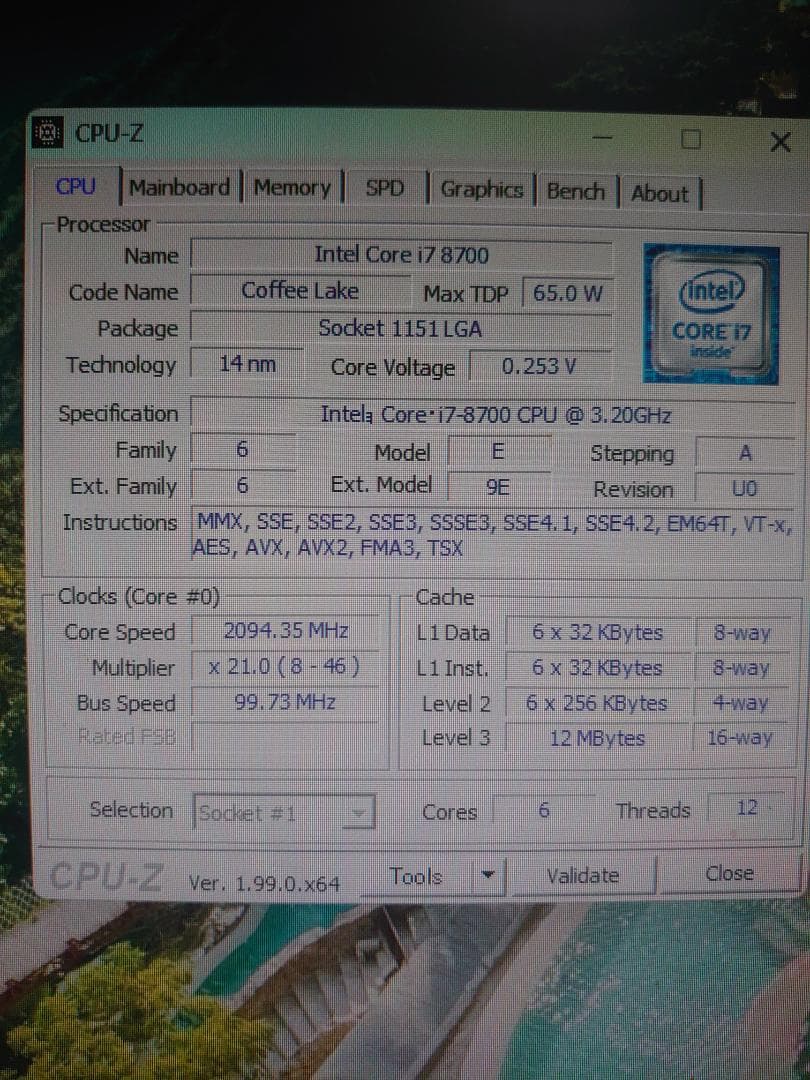 m*o様 Intel Core i7-8700