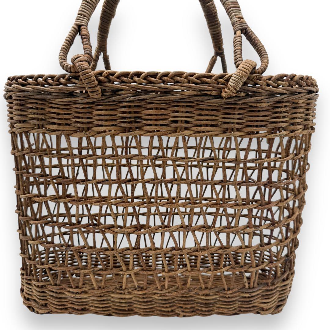 あけび籠　つる細工　手編み　かごバッグ　天然素材　和装　ナチュラル