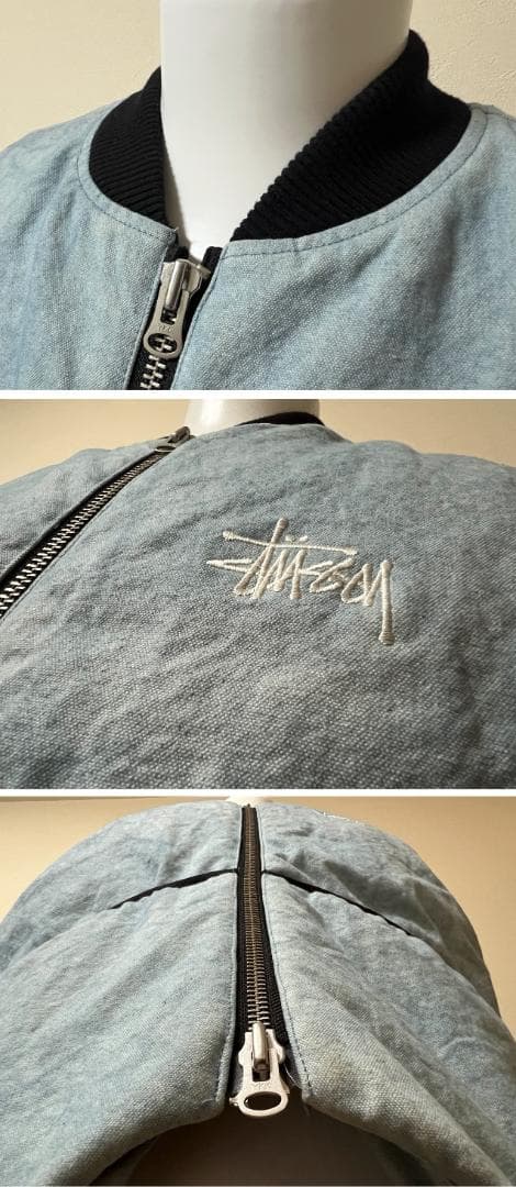 【美品】Stussy　ウォッシュド キャンバス プリマロフト ベスト【М】