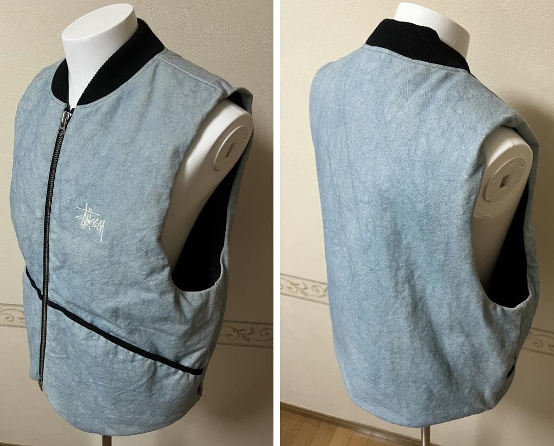 【美品】Stussy　ウォッシュド キャンバス プリマロフト ベスト【М】