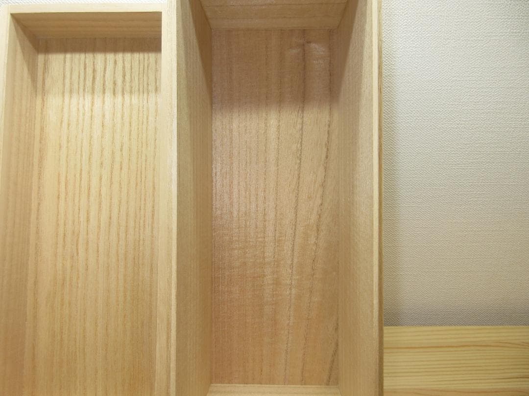 送料込【逢絢亭・新品】茶道具 三ツ入茶通箱 表流好 木地 木製 紙箱入り