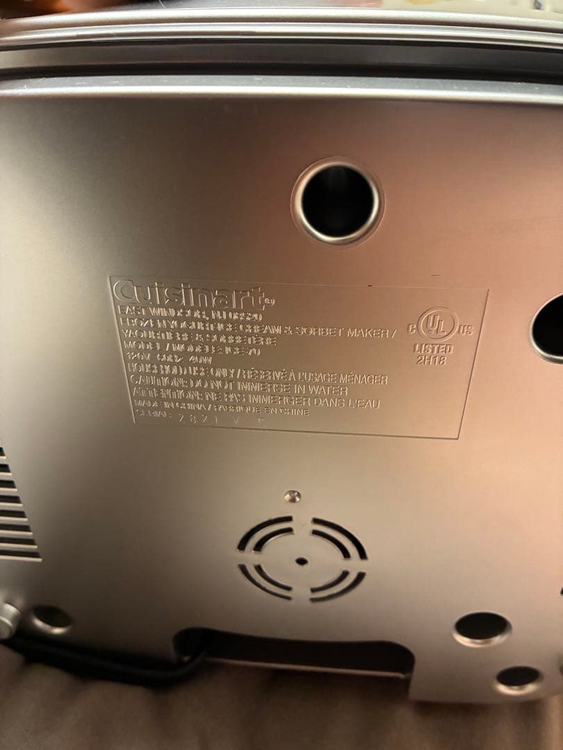 Cuisinart ice70アイスクリームメーカー