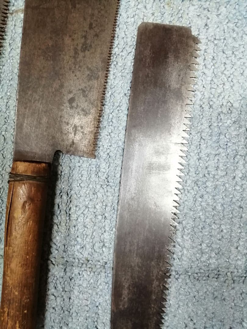 ノコギリ５本セット　本革製釘腰袋付き