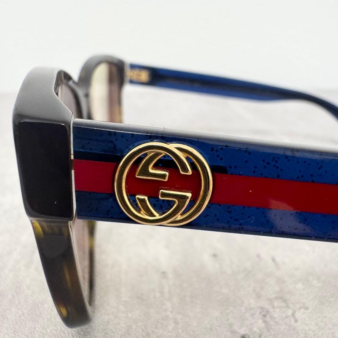 【美品】グッチ GUCCI サングラス ウエリントン シェリーライン 度入り