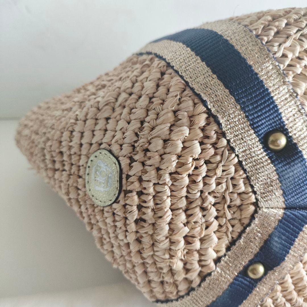 ヴィオラドーロ ラフィア トートバッグ　カゴバッグ　ラフィア