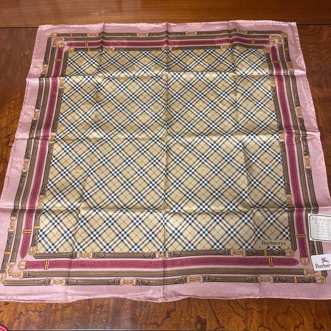 H*a様 Burberrys シルクコットンハンカチ 4色セット