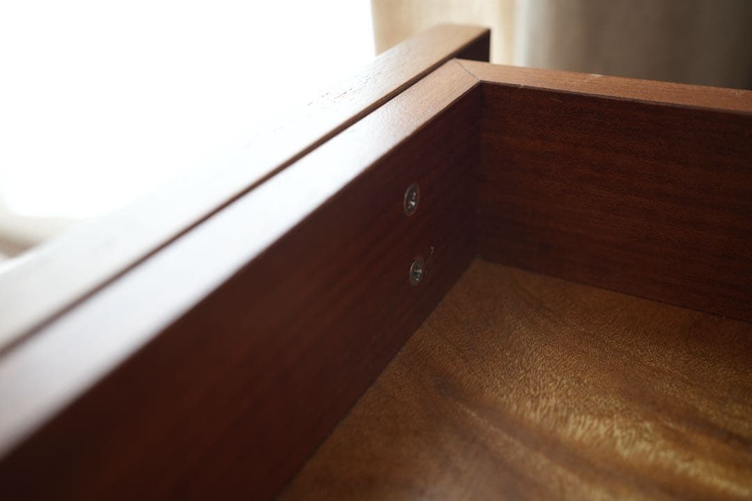 イギリス ヴィンテージ チーク材コーヒーテーブル引出付き