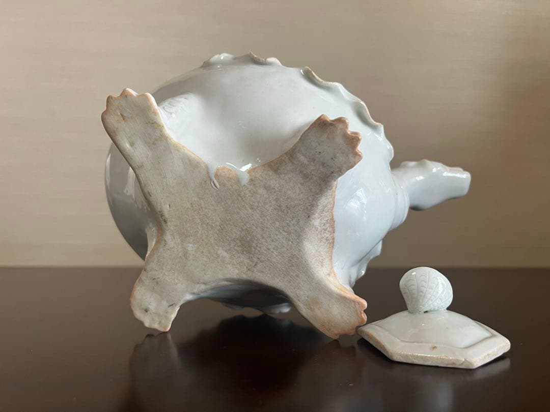 【希少】平戸焼？白磁 亀型 水注 銚子（酒器・茶道具）アンティーク