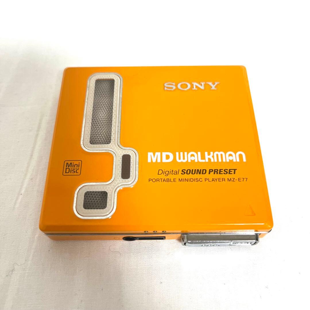 SONY MD WALKMAN MZ-E77 ソニー MDウォークマン オレンジ
