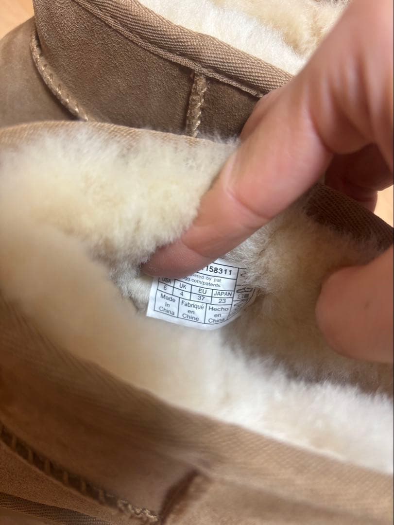 1/18日まで値引き価格UGG 厚底ブラウン プラットフォーム ムートンブーツ