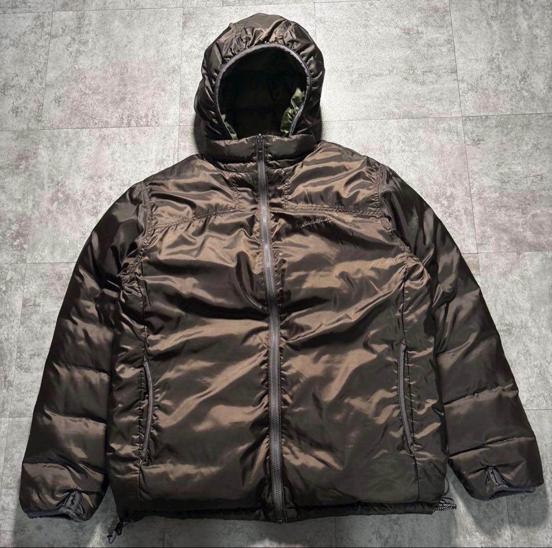 極美品00s Eddie Bauer reversible down jkt