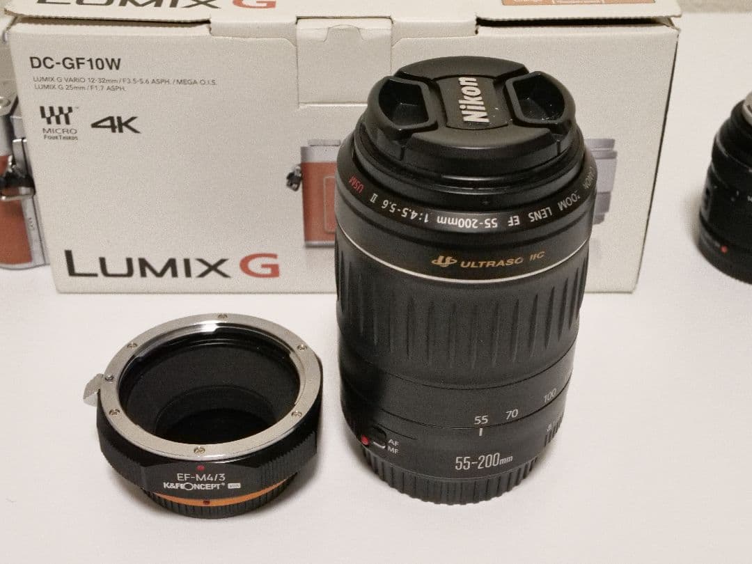 保証有 LUMIX GF10 望遠レンズセット EFレンズ遊びも可能