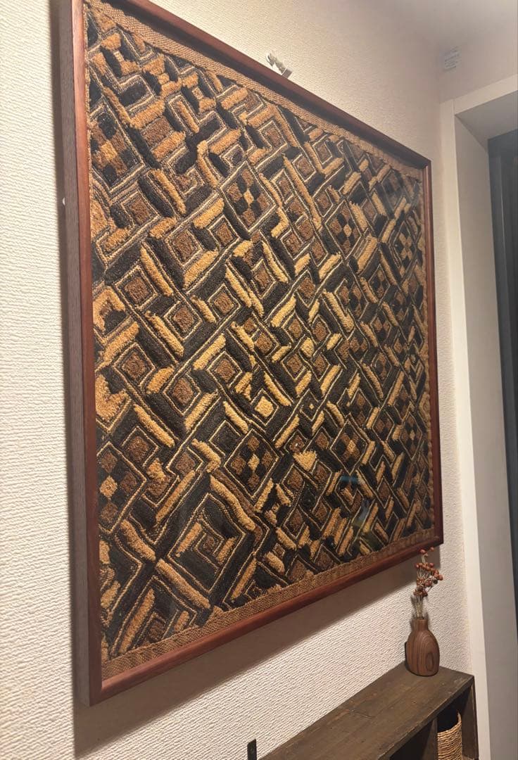 クバ布　草ビロード　アフリカ民族布