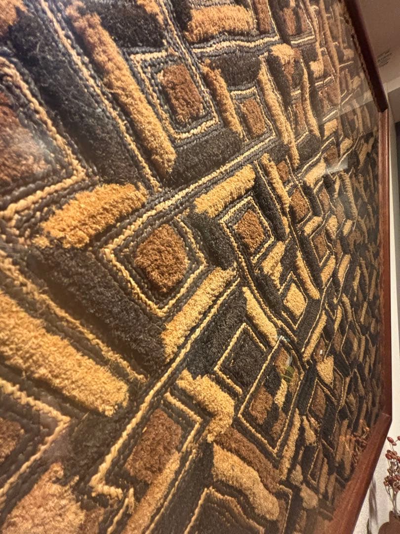 クバ布　草ビロード　アフリカ民族布