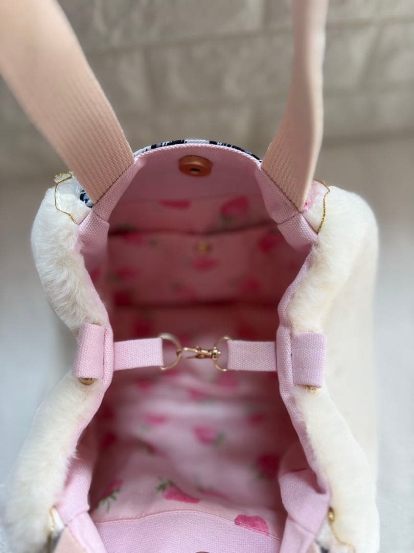 ゆ*ら様 コヤンイサムチョン　ハンドメイド　ファーバッグ　白　サンダーちゃん　ヒ