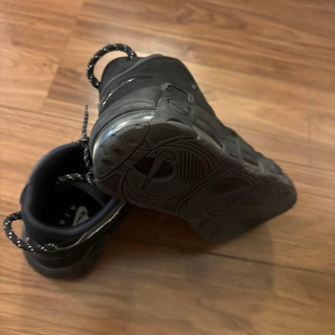 美品ナイキ エアモアアップテンポ モアテン トリプルブラック 25.5