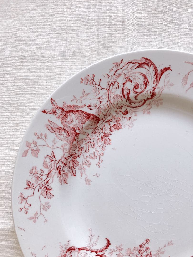 フランスアンティーク　LUNEVILLE chasseシリーズ ディナー皿①