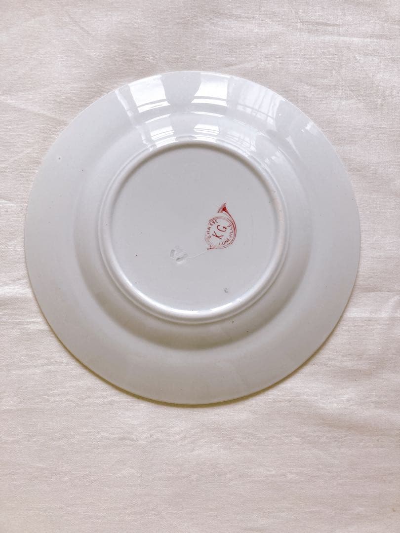 フランスアンティーク　LUNEVILLE chasseシリーズ ディナー皿①