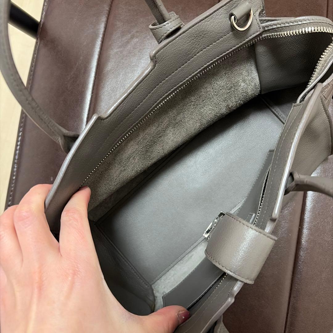 バッグ　グレー　イブサンローラン　ダウンタウンカバス