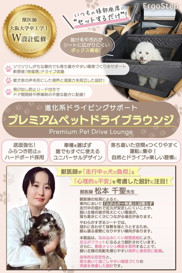 ドライブボックス 犬 車 座席 底が沈まない　TU512