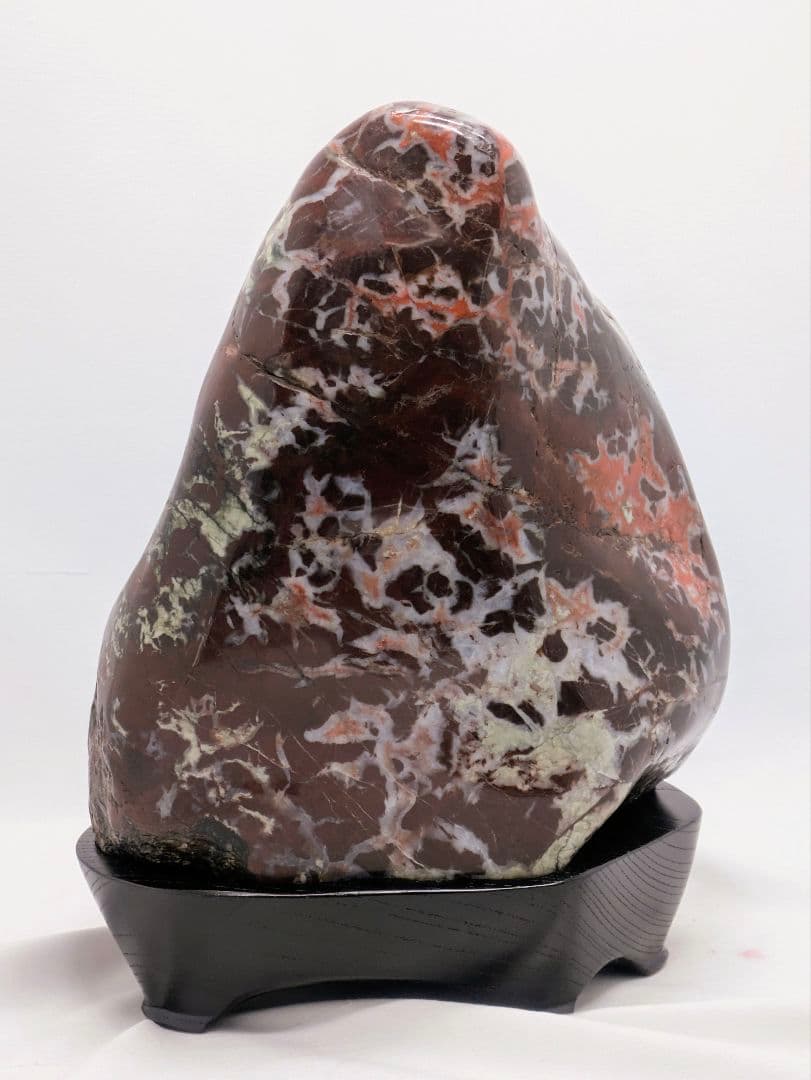 ケ*イ様 雷光石　雷石　両面に火の鳥乱舞　山の形　根尾 鑑賞石 水石 自然石　木