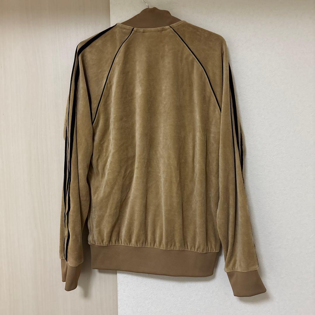 adidas ベロア トラックトップ トラックジャケット ブラウン ブラウン L