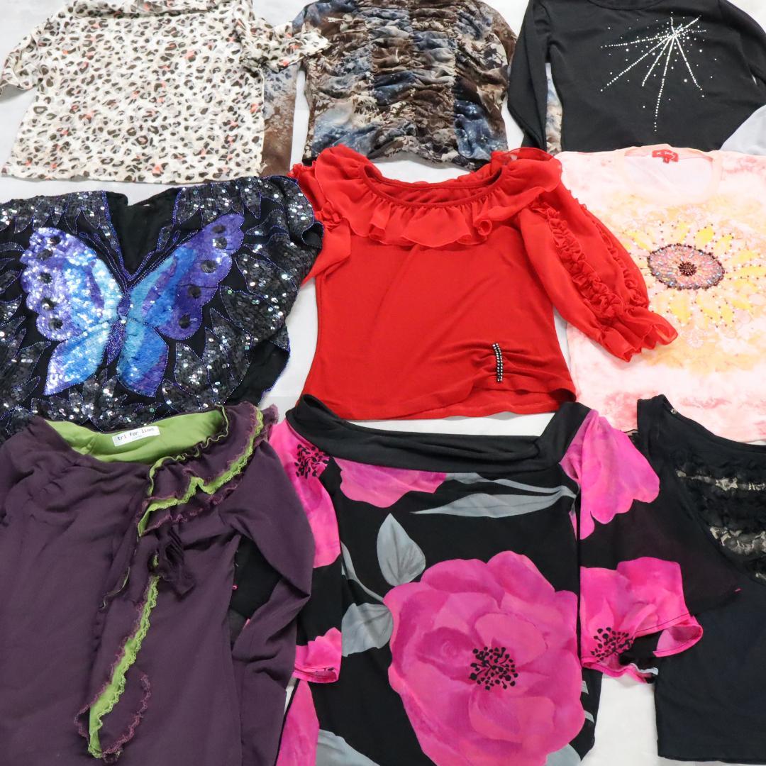 【美品 社交ダンス 衣装 レッスン着 40点 セット】ブラウス トップス 40着