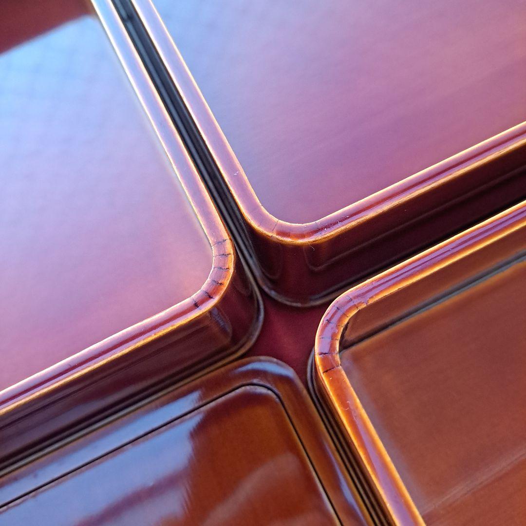 【飛騨春慶塗　6.5寸\"3段重箱】天然木製　曲げ細工　長期保管品