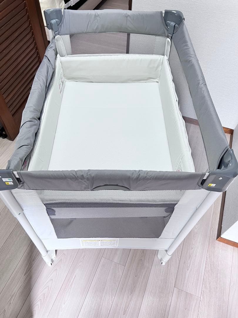 アップリカ ココネルエアー AB ベビーベッド グレーベアー
