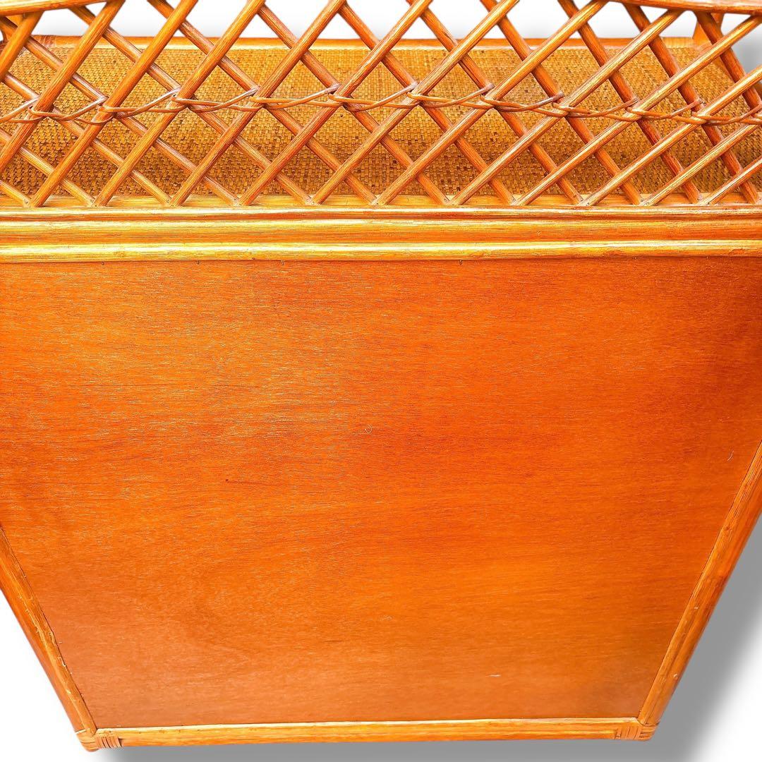 美品 ラタン調 籐 タンス チェスト 5段収納家具 ナチュラル 引き出し6個